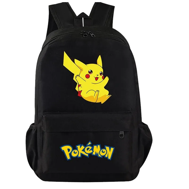 3-Piece Set Anime Pokémon Pikachu Uzumaki Backpack