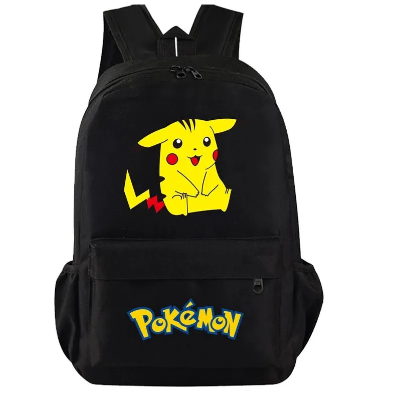 3-Piece Set Anime Pokémon Pikachu Uzumaki Backpack