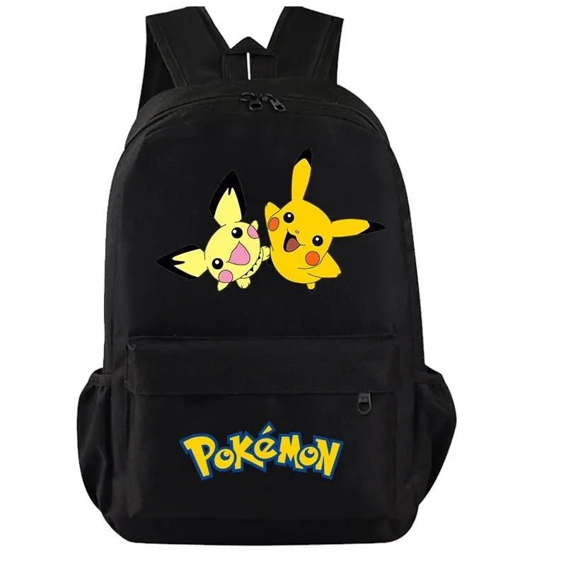 3-Piece Set Anime Pokémon Pikachu Uzumaki Backpack