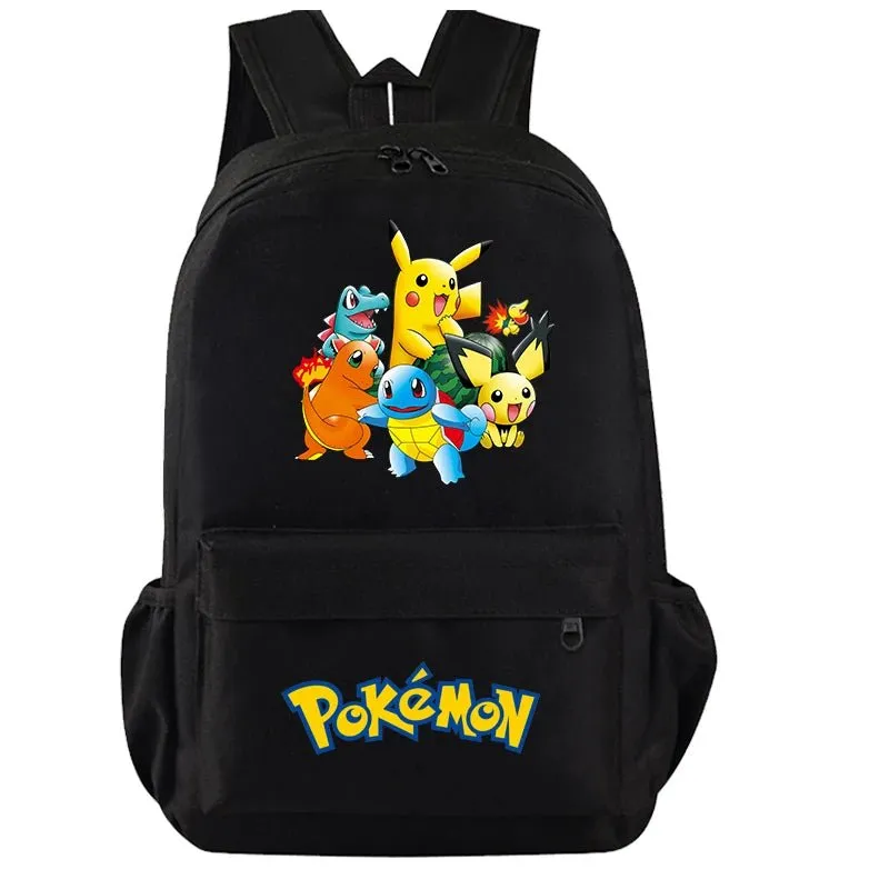 3-Piece Set Anime Pokémon Pikachu Uzumaki Backpack