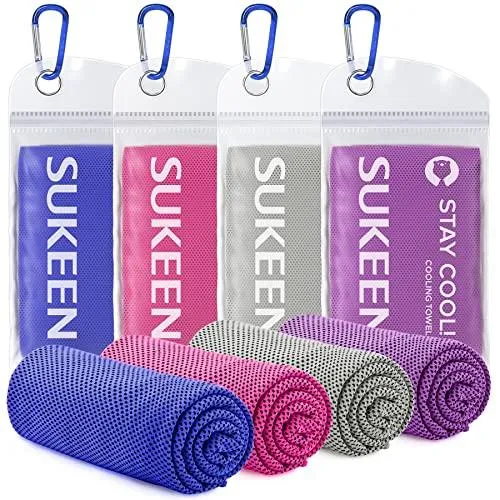 4 Pack Cooling Towel Soft Breathable Chilly Microfiber