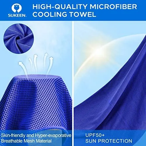 4 Pack Cooling Towel Soft Breathable Chilly Microfiber