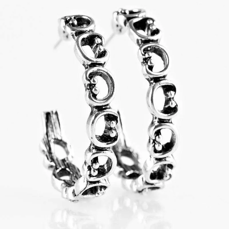 A Big Flirt Silver Hoop Earrings