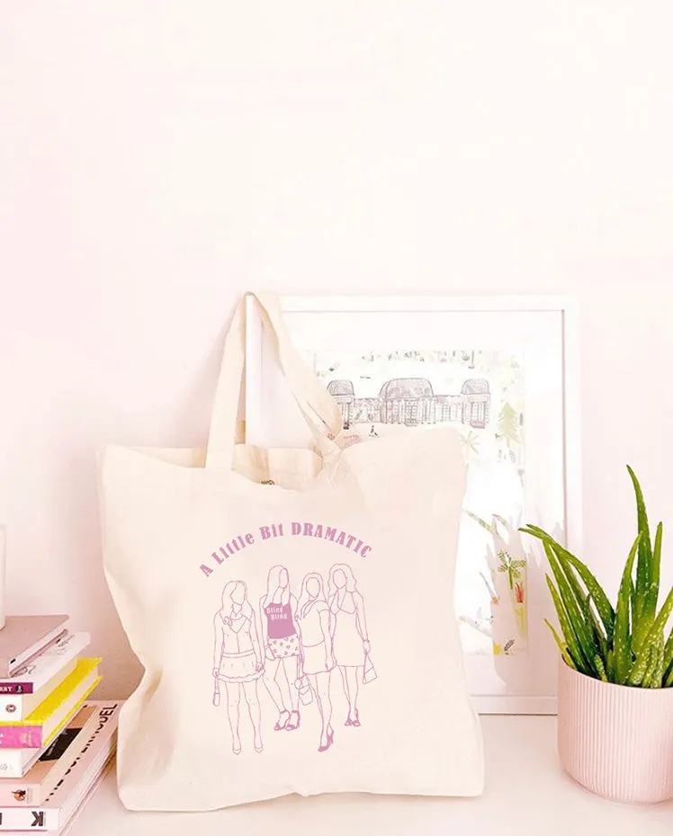 A Little Bit Dramatic - Large Canvas Tote Bag