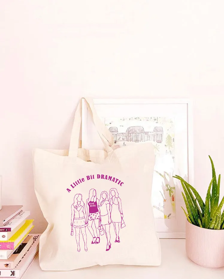 A Little Bit Dramatic - Large Canvas Tote Bag