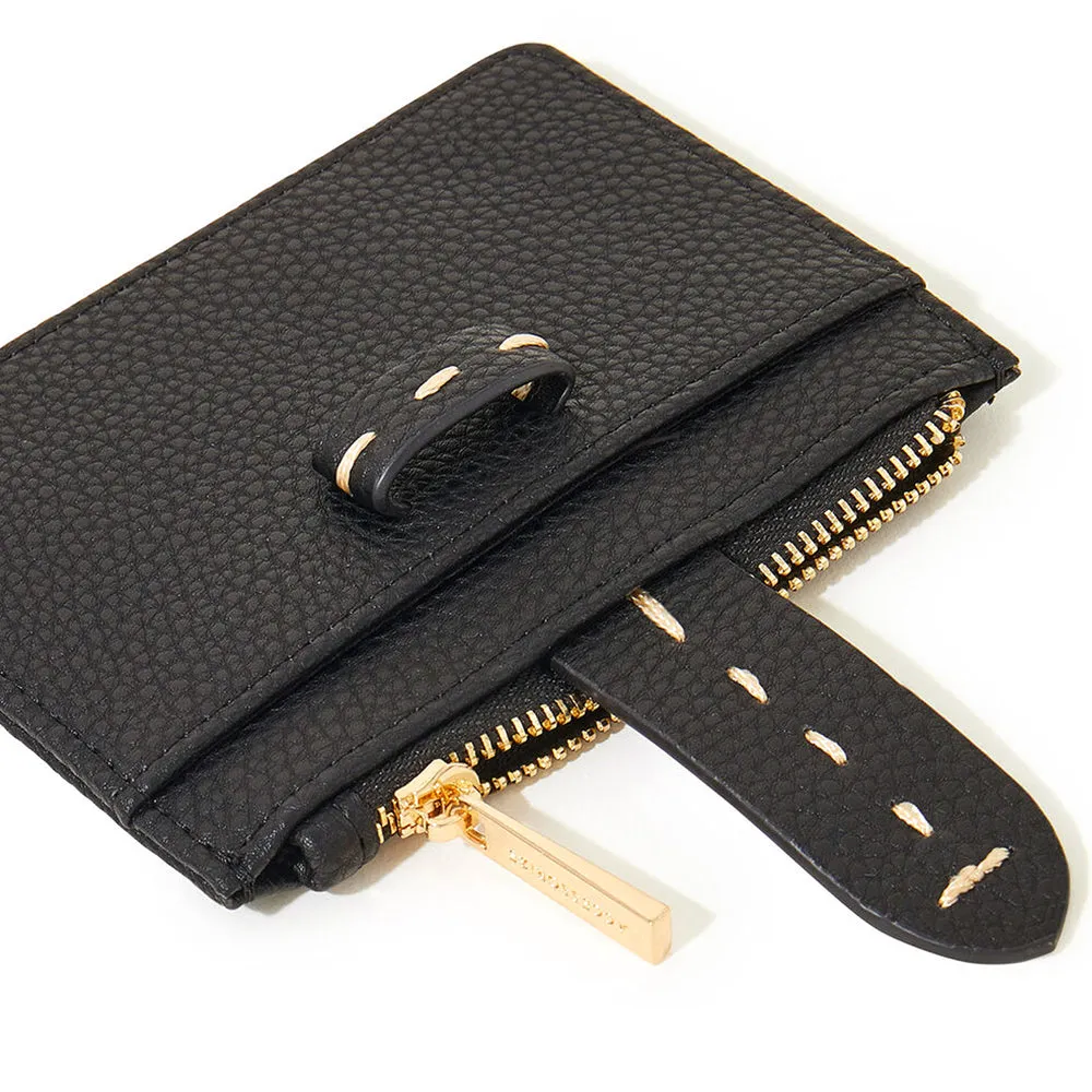 Accessorize London Black Stitched Cardholder