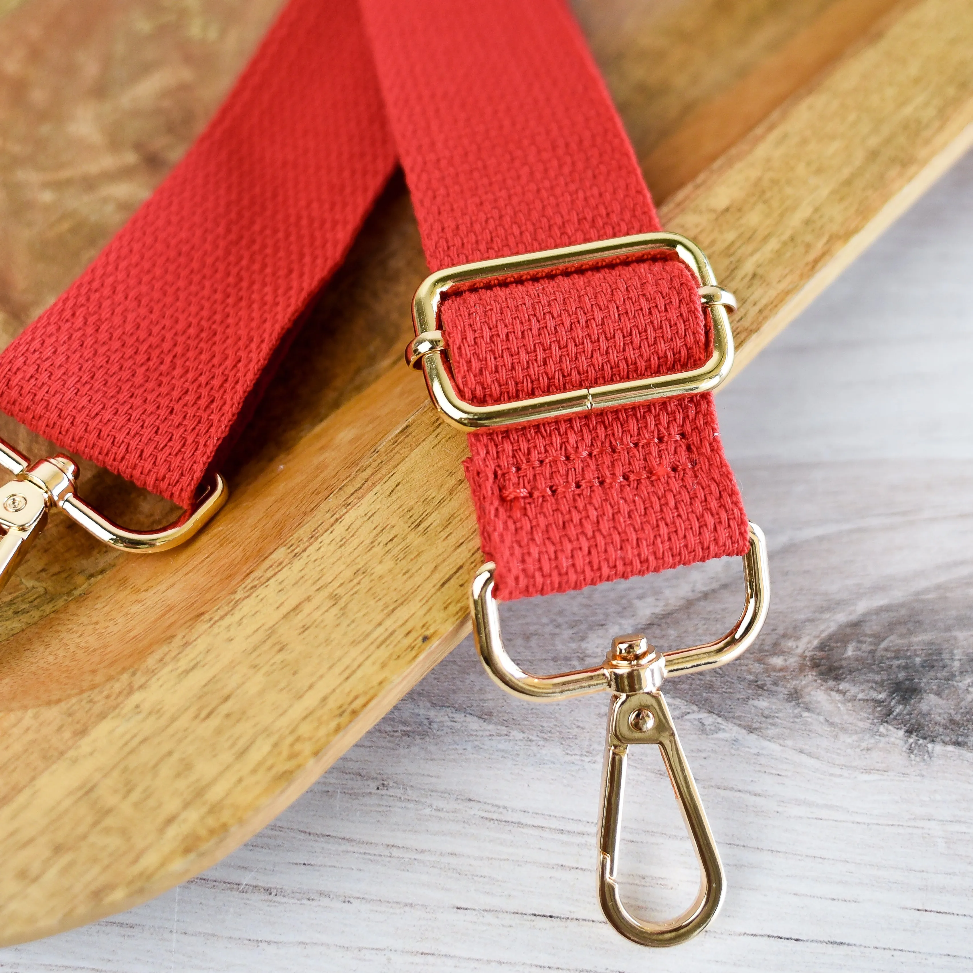 Adjustable Bag Strap 1.5 inch Solid Color- Red