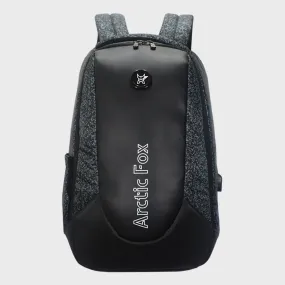 Arctic Fox Alarm Anti-Theft Glitch Black Laptop bag and Backpack