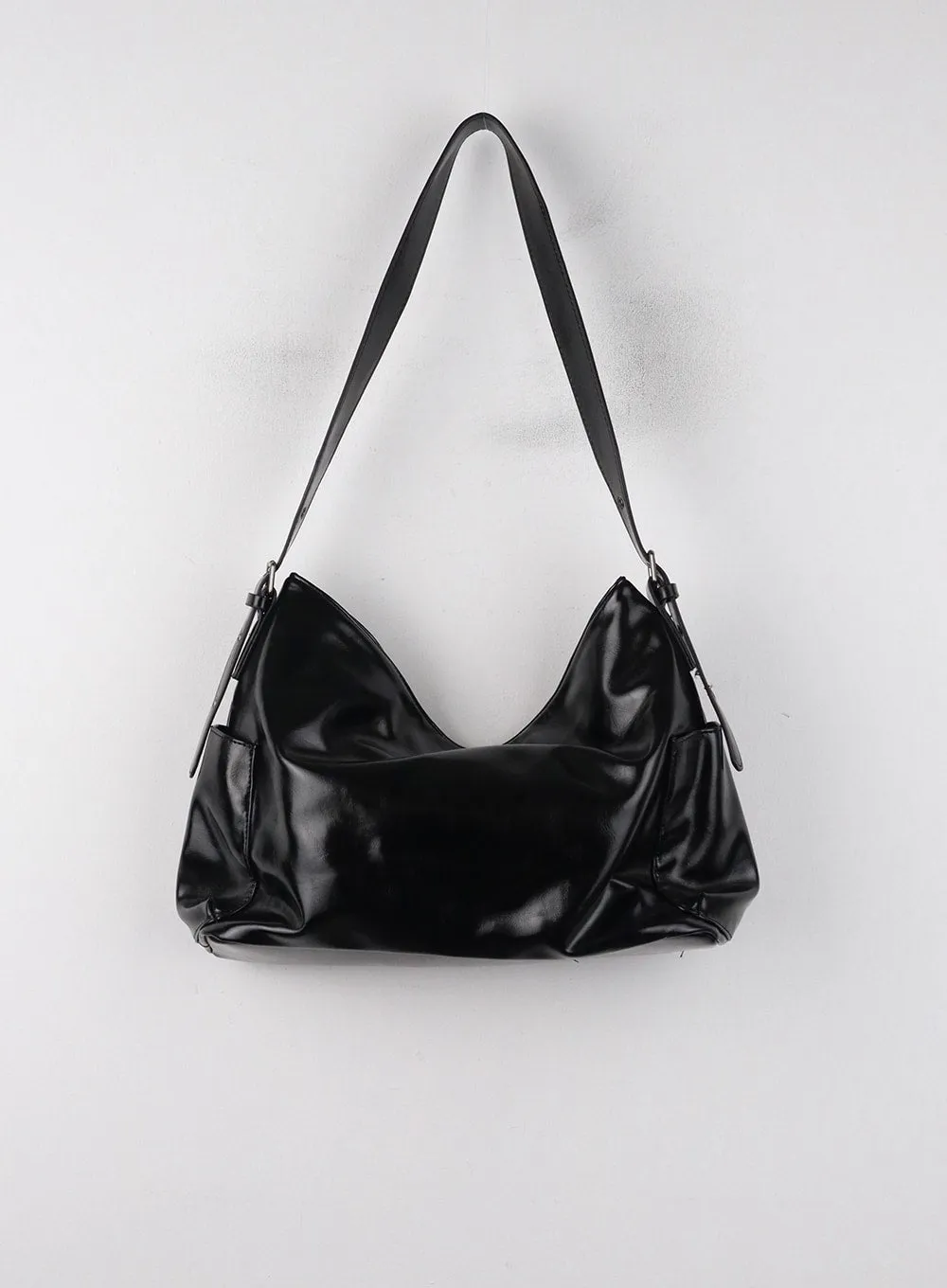 Basic Solid Faux Leather Tote Bag CJ405