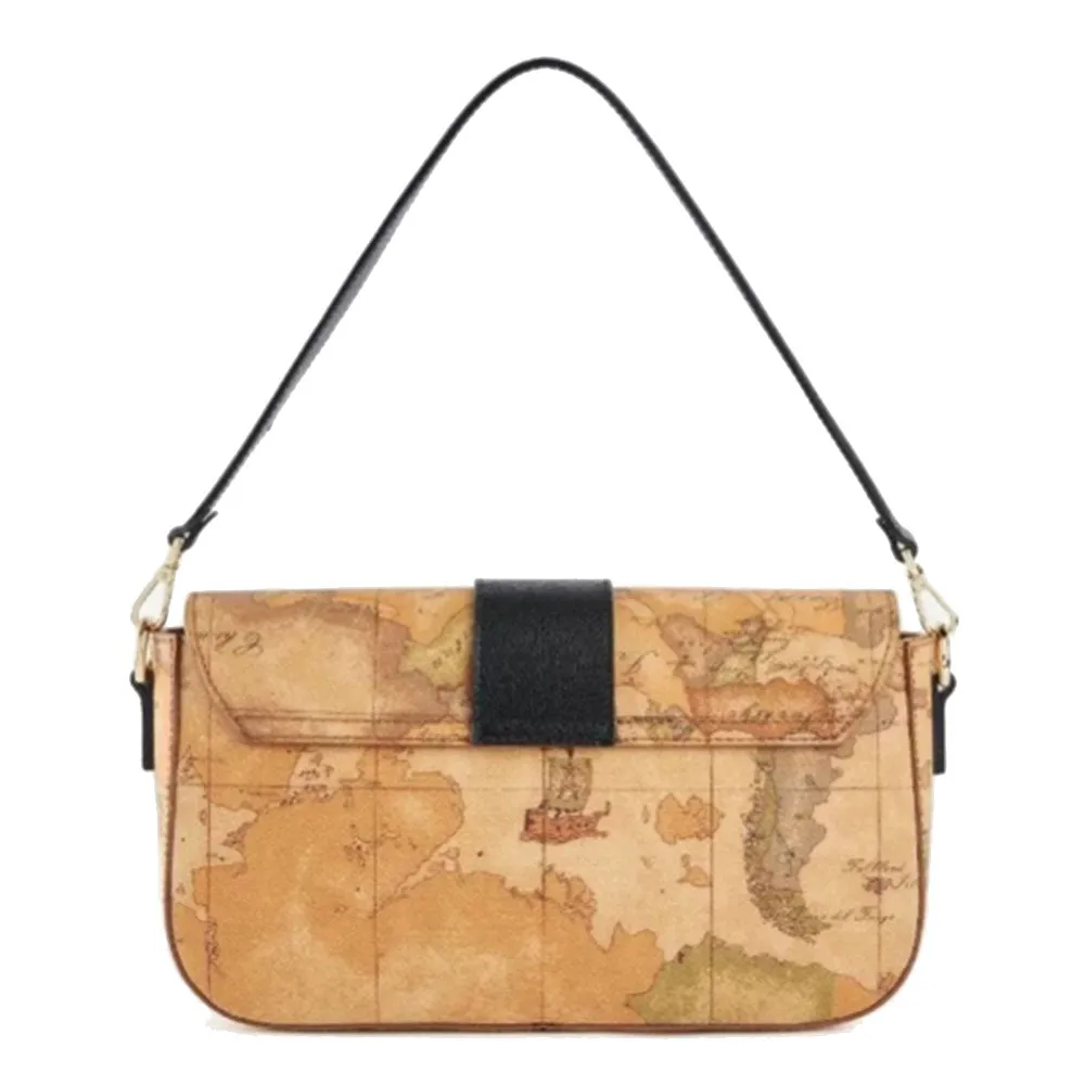 Borsa Donna Baguette con Tracolla 1A Classe Alviero Martini linea Idol Bag stampa Geo Classic e Nero GZ07