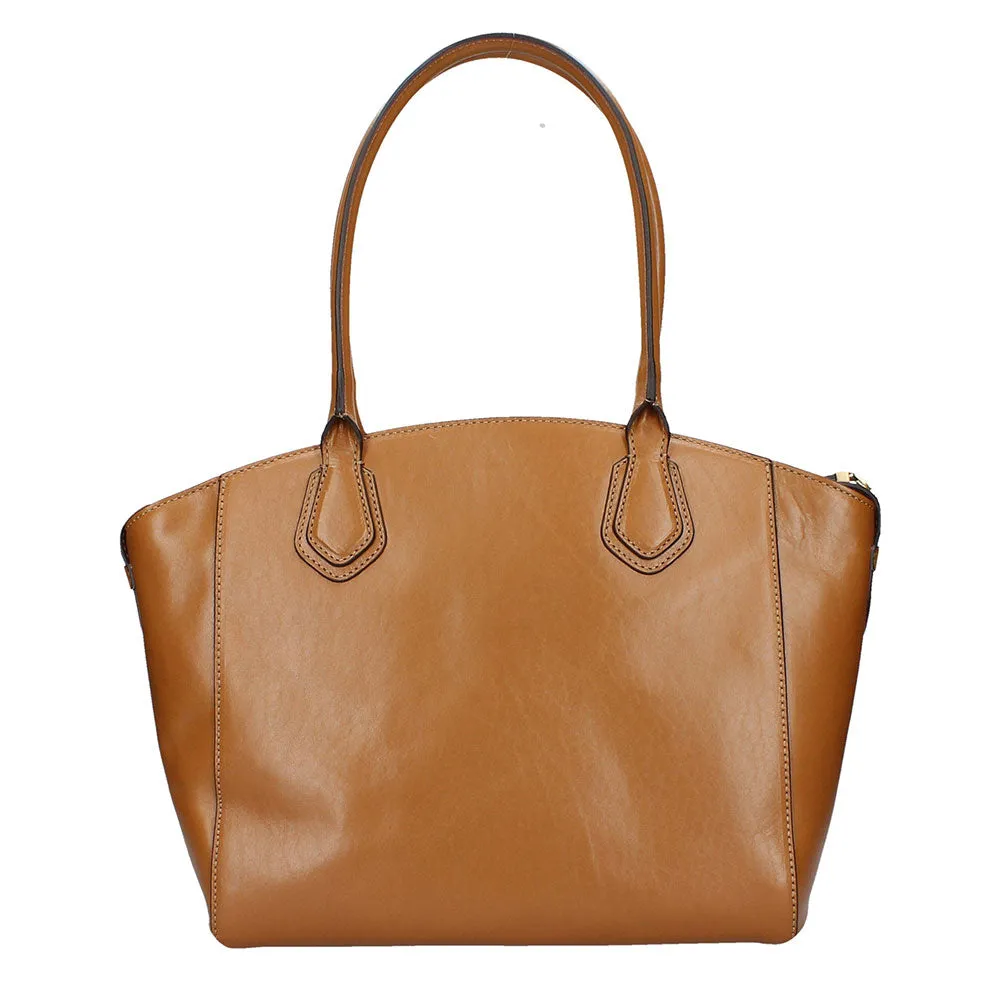 Borsa Donna Shopper THE BRIDGE linea Costanza in Pelle color Biscotto