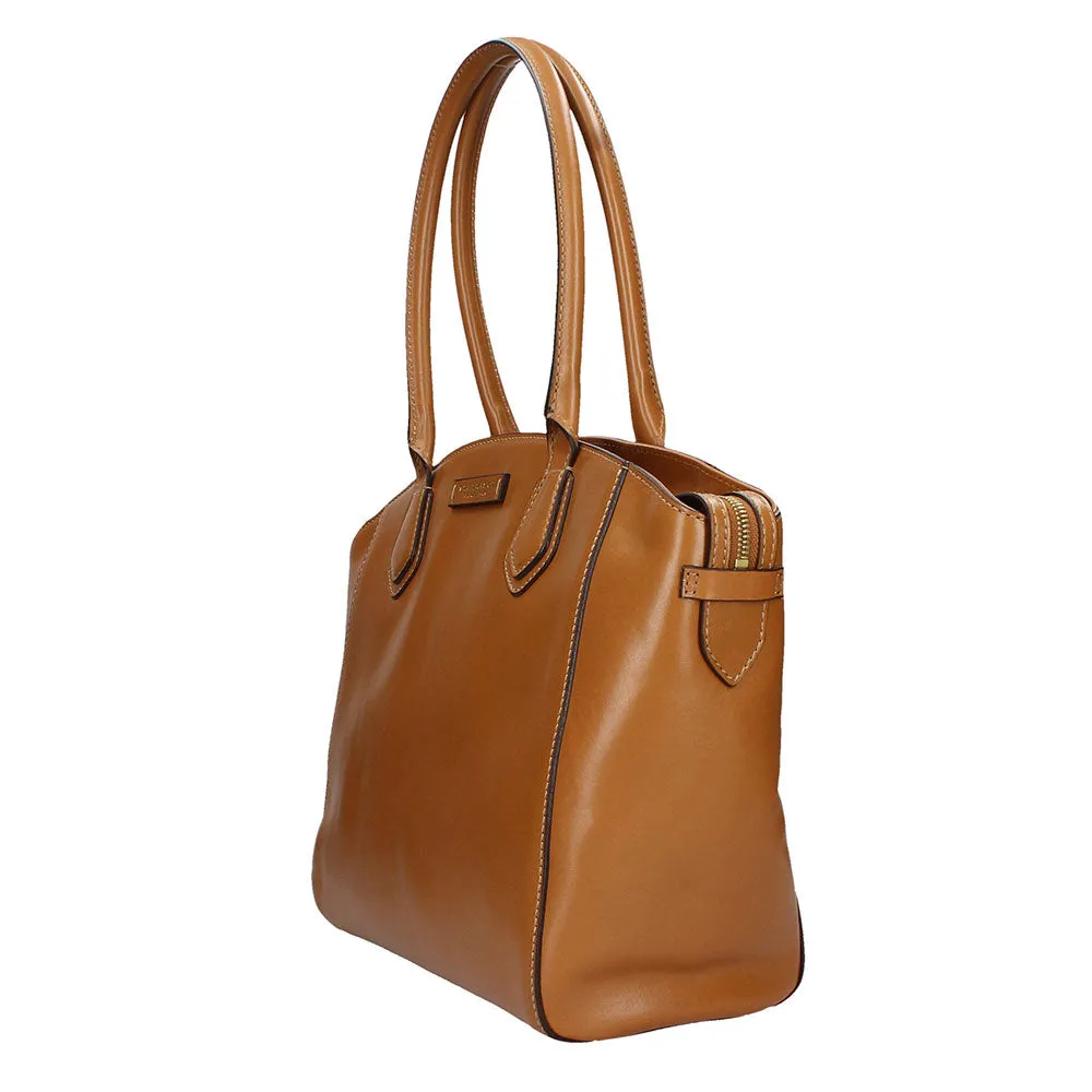 Borsa Donna Shopper THE BRIDGE linea Costanza in Pelle color Biscotto