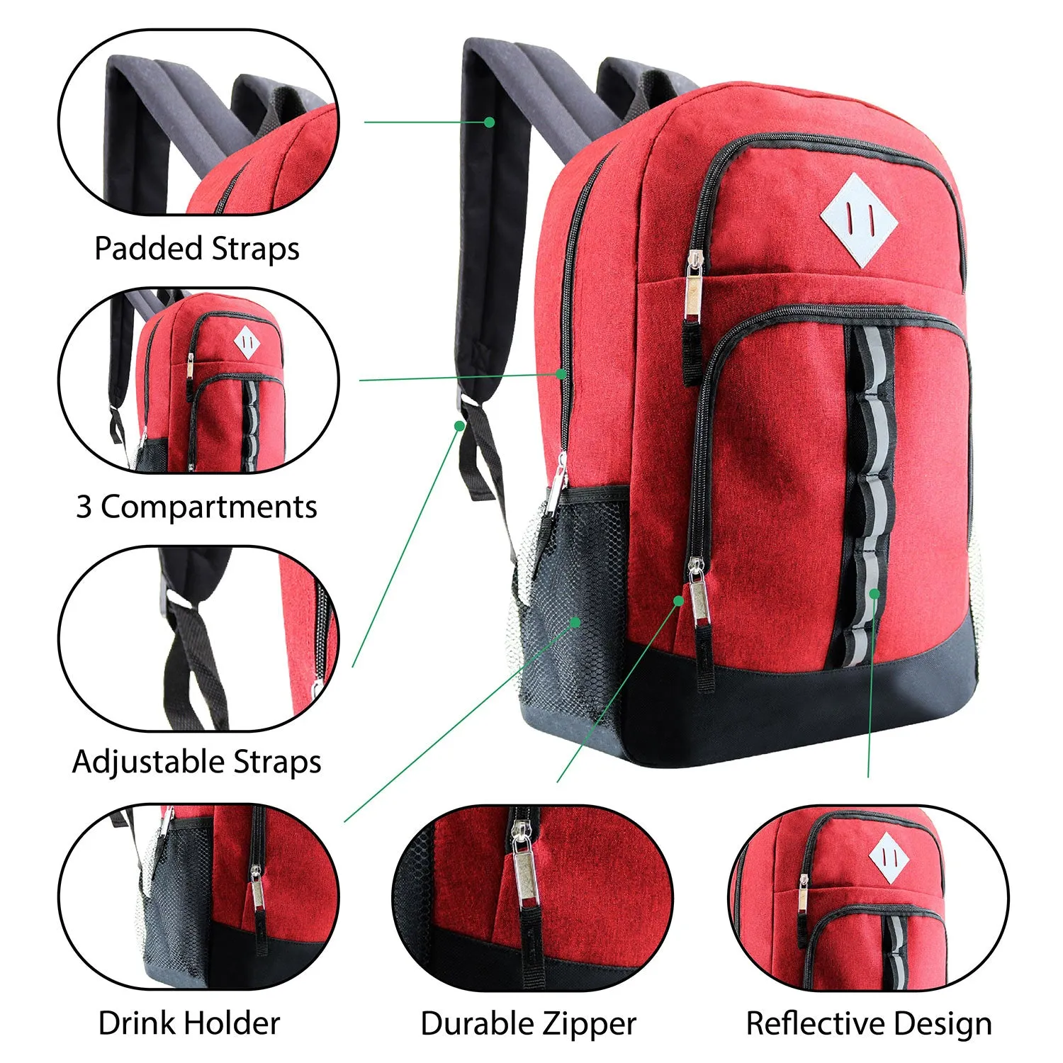 Bulk Case of 12 Backpacks and 12 Hygiene & Toiletries Kit - Wholesale Care Package - Disaster Relief Kit, Homeless, Charity