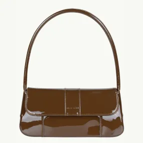 CAMILLE BAG CHOCOLATE BROWN PATENT