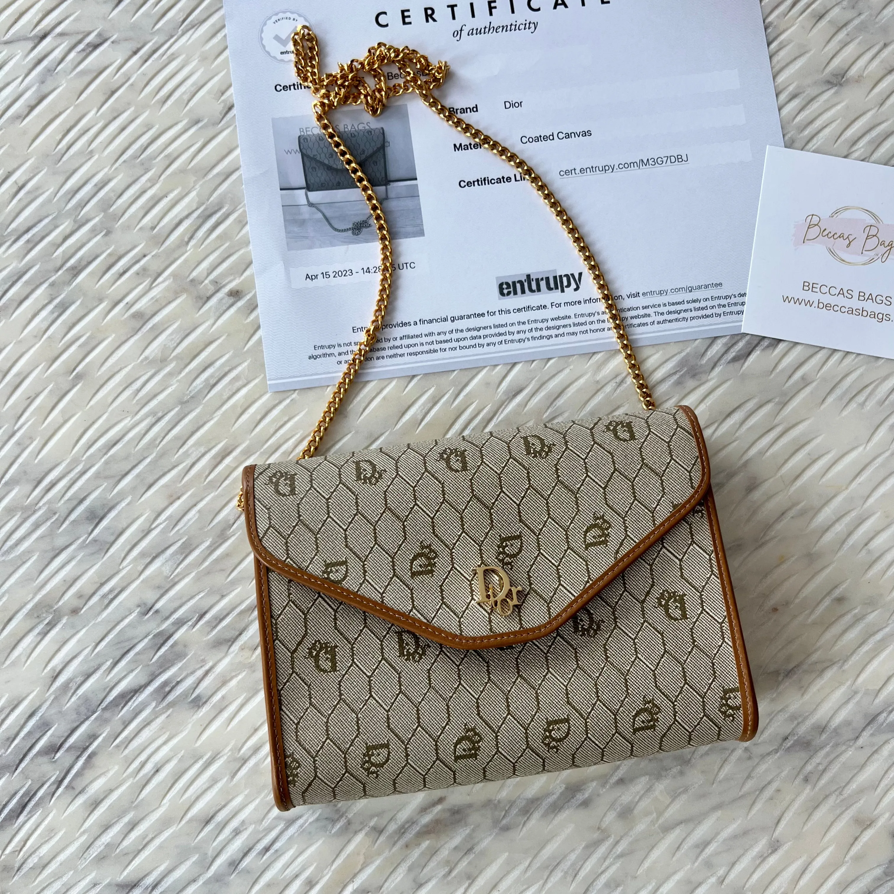 Christian Dior Honeycomb Chain Shoulder Bag