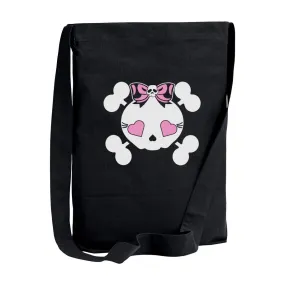 Cute Skull With Bows Sling Tote Bag