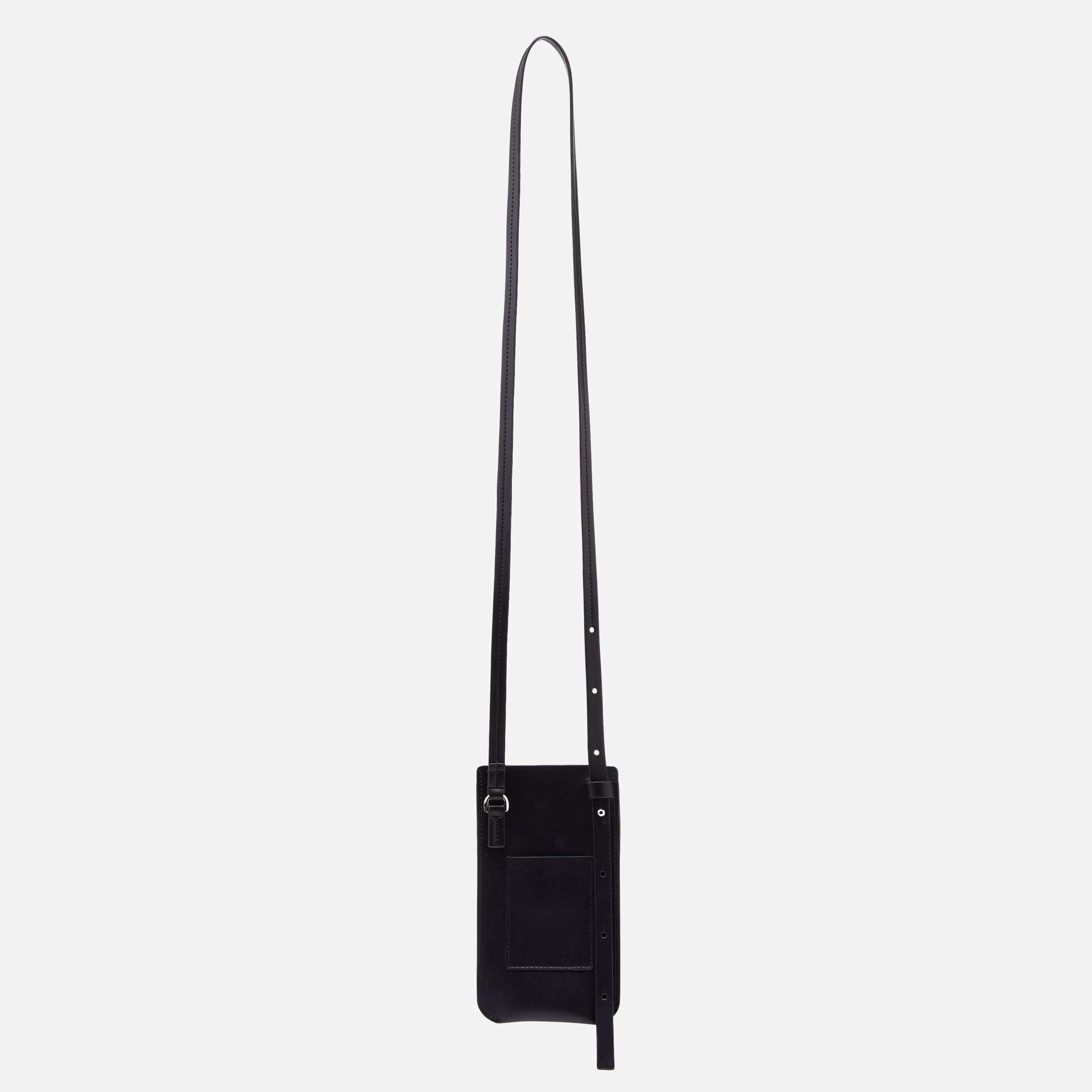 Elia Apple Leather Vegan Phone Bag | Black