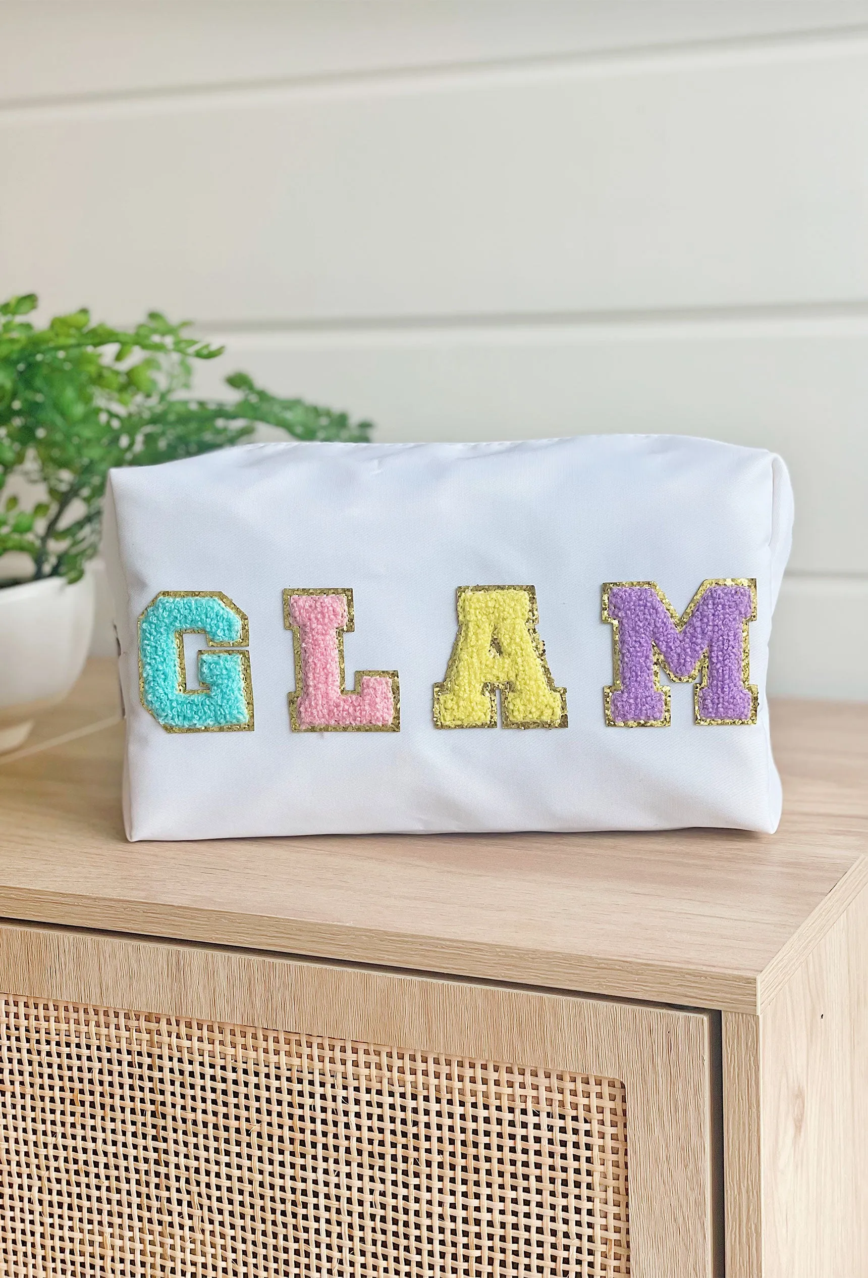 Glam Cosmetic Bag in White