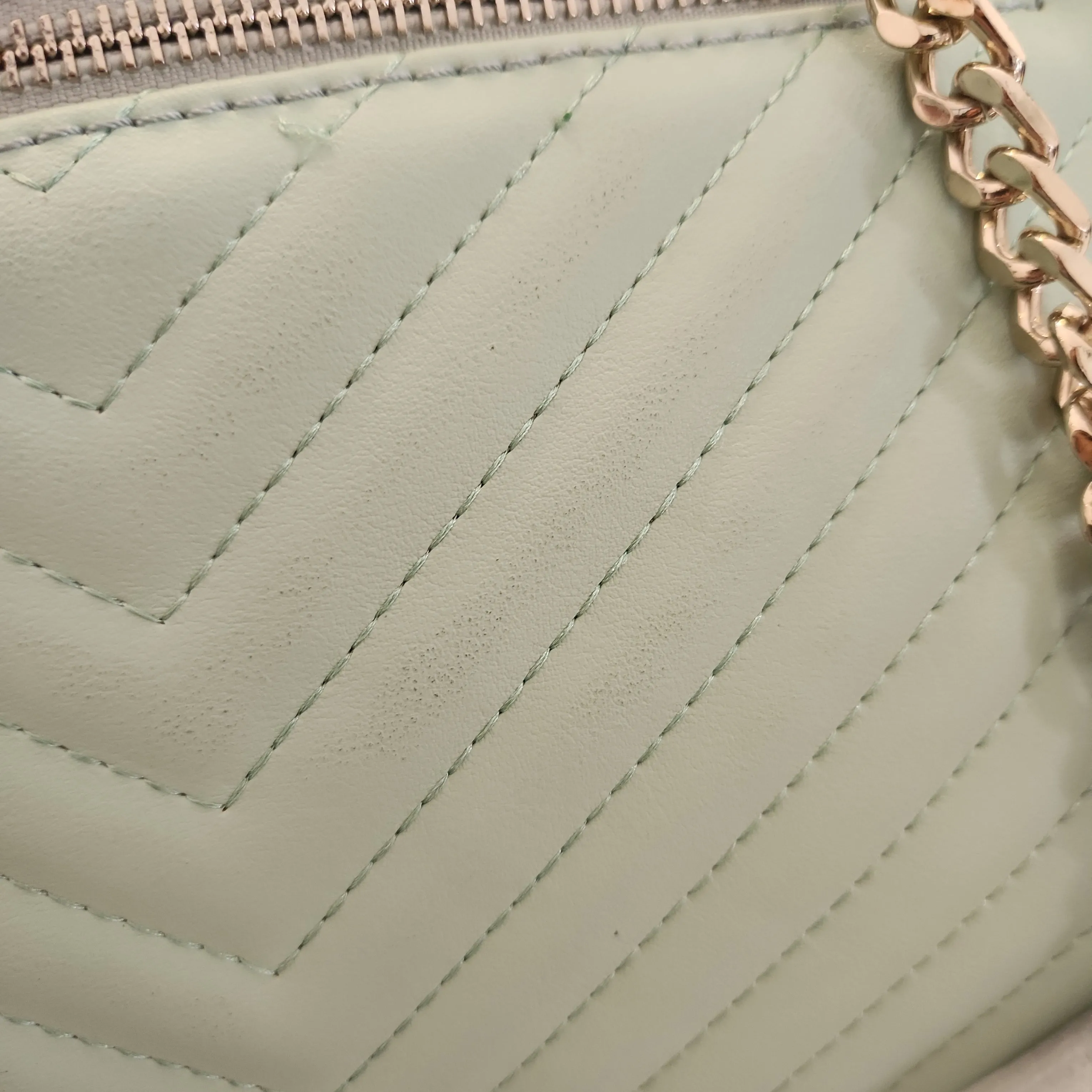 Guess Mint Green Quilted Shoulder Bag | Brand New |