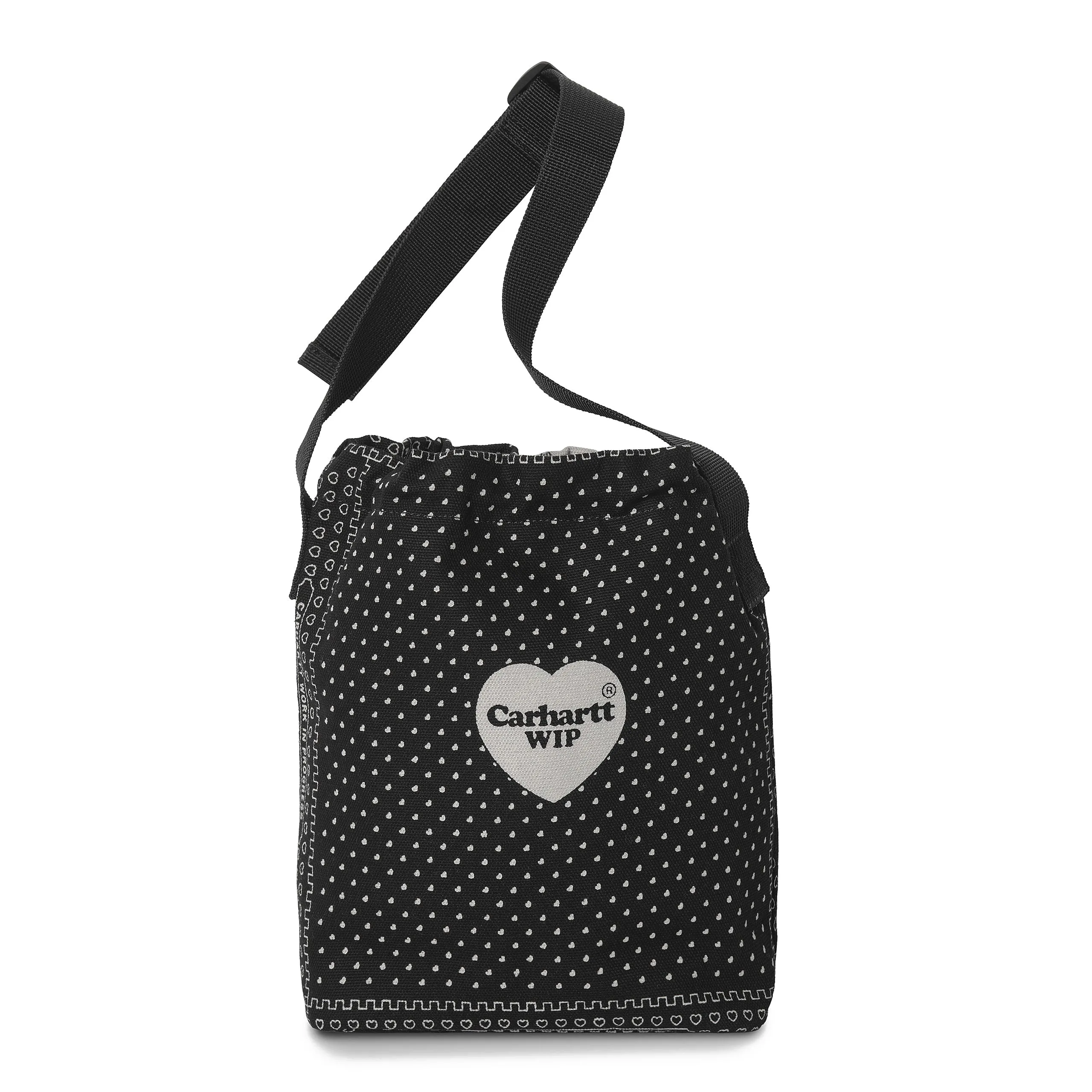 HEART BANDANA SHOULDER BAG HEART BANDANA PRINT, BLACK