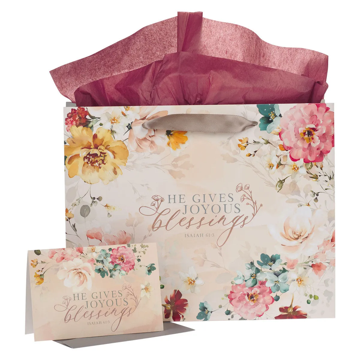 Joyous Blessings Large Gift Bag with Card