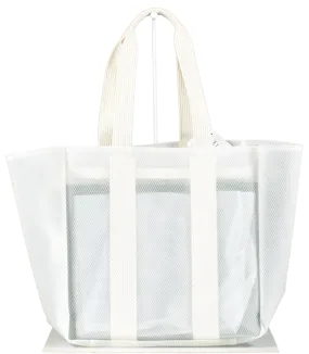 Lacoste White Transparant Logo Tote One Size