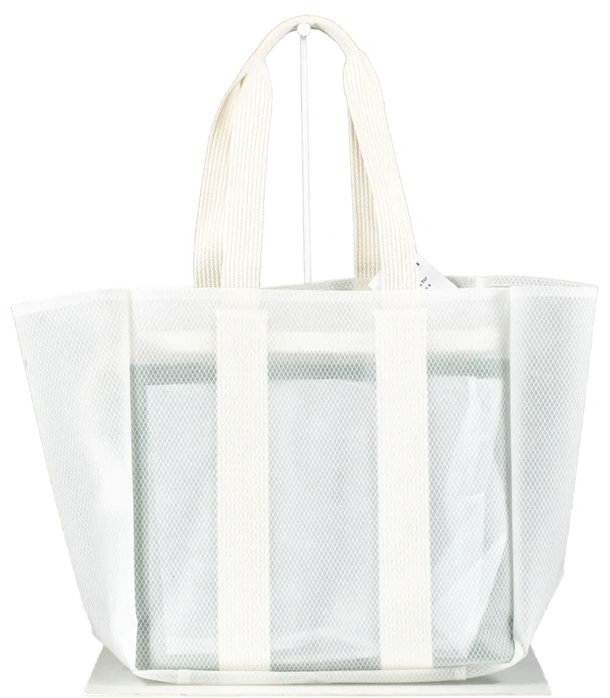 Lacoste White Transparant Logo Tote One Size