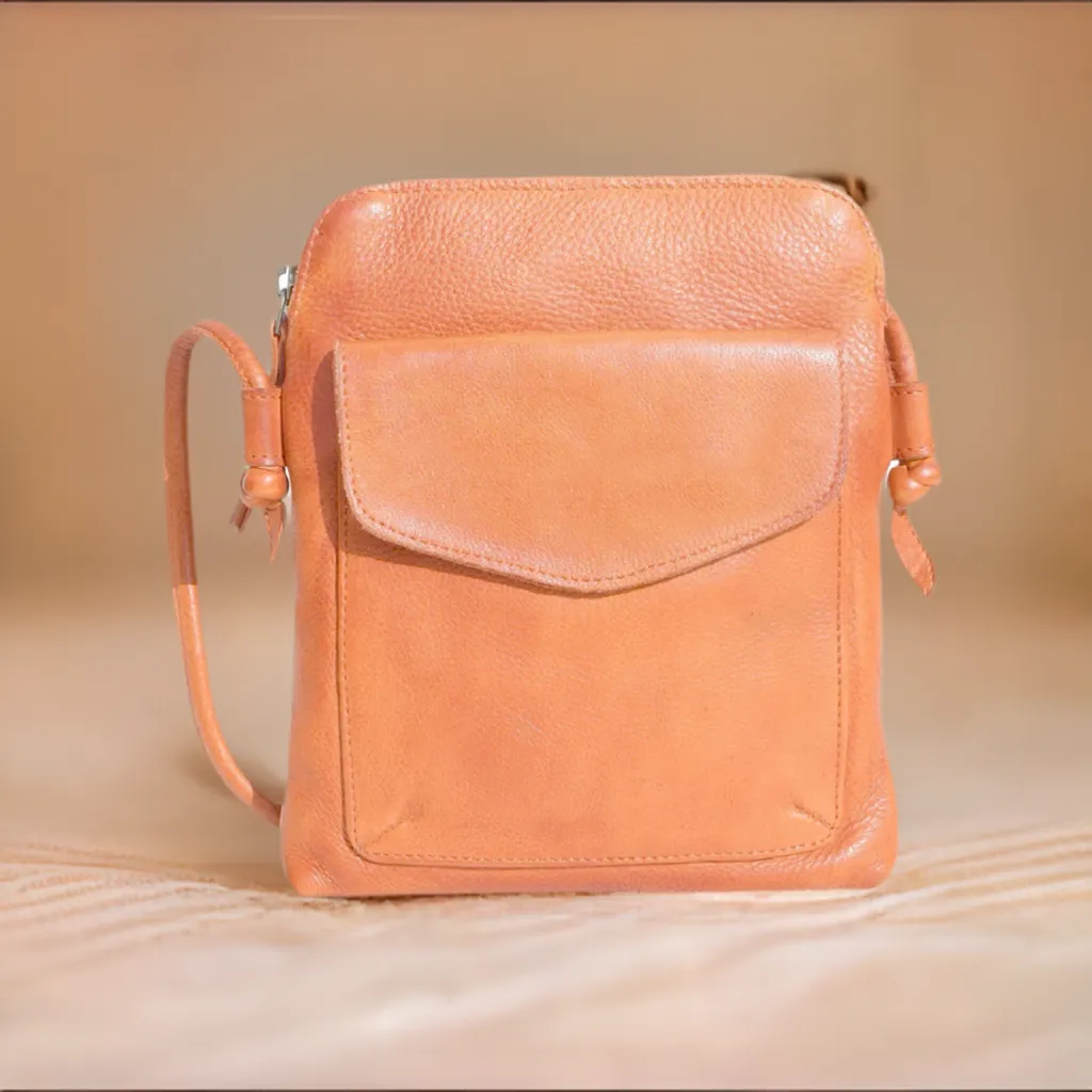 Latico Tan Ezra  Leather Crossbody Handbag