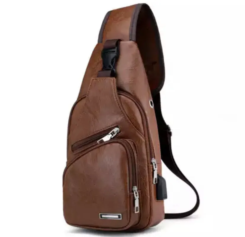 LEATHER SLING CROSSOVER BAG