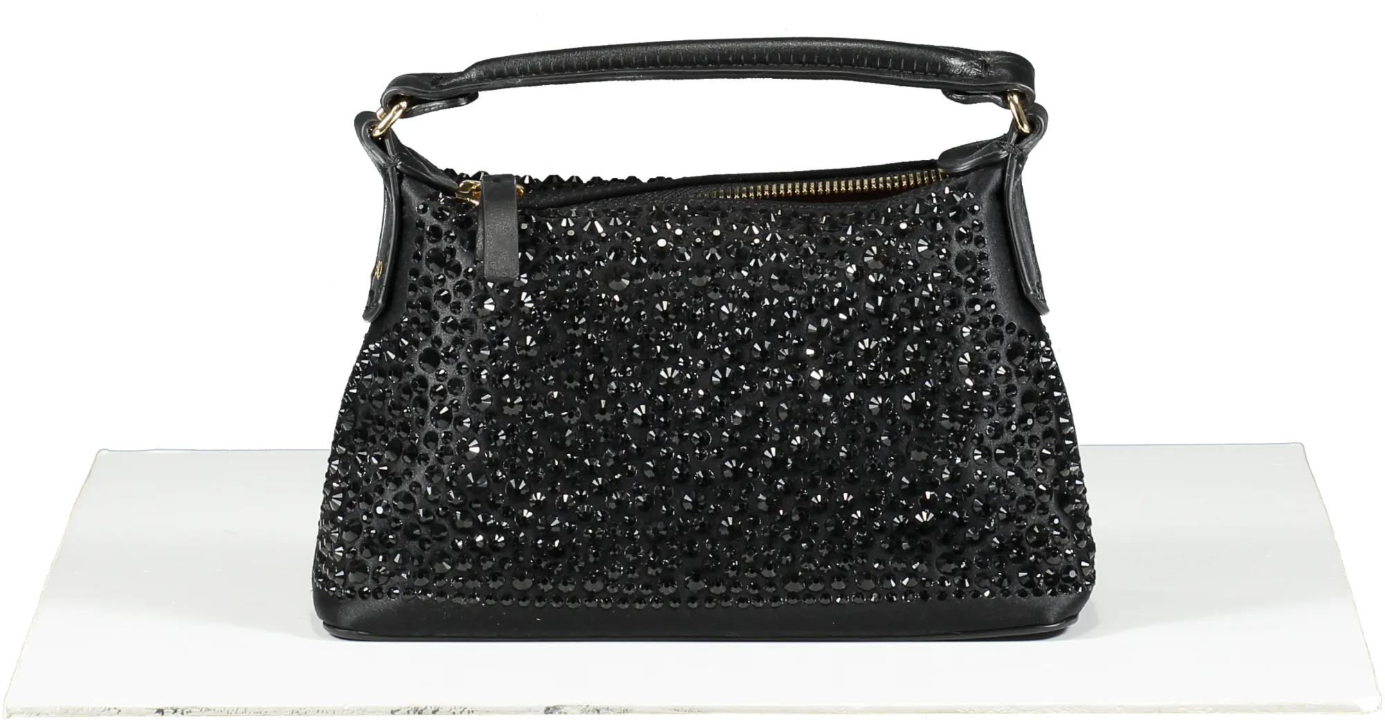 liu-jo Black Micro Hobo Bag With Gemstones