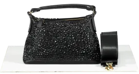 liu-jo Black Micro Hobo Bag With Gemstones