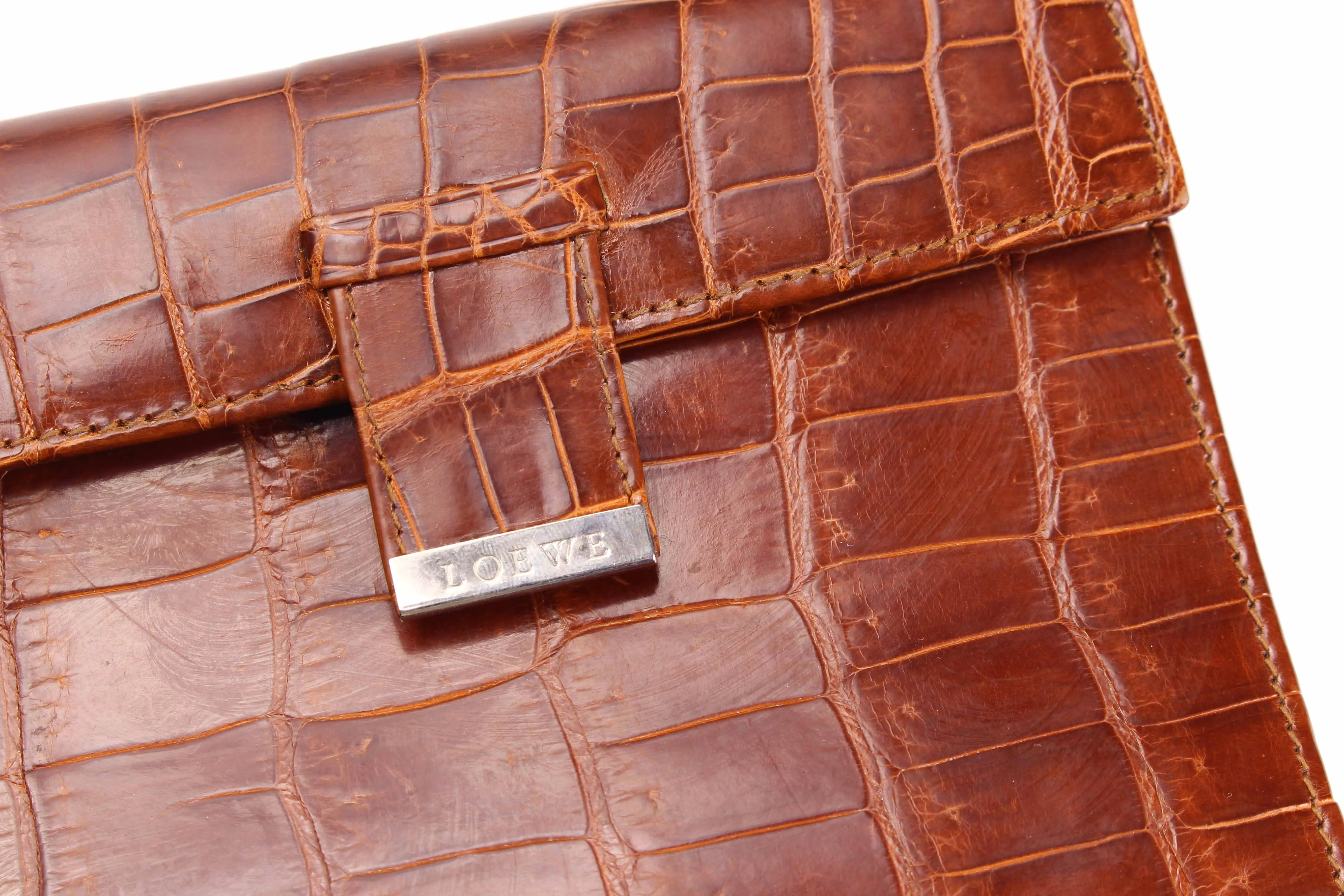 LOEWE crocodile skin planner cover