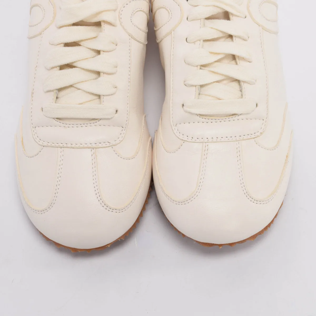 Loewe Off White Leather Ballet Runner Sneakers 39