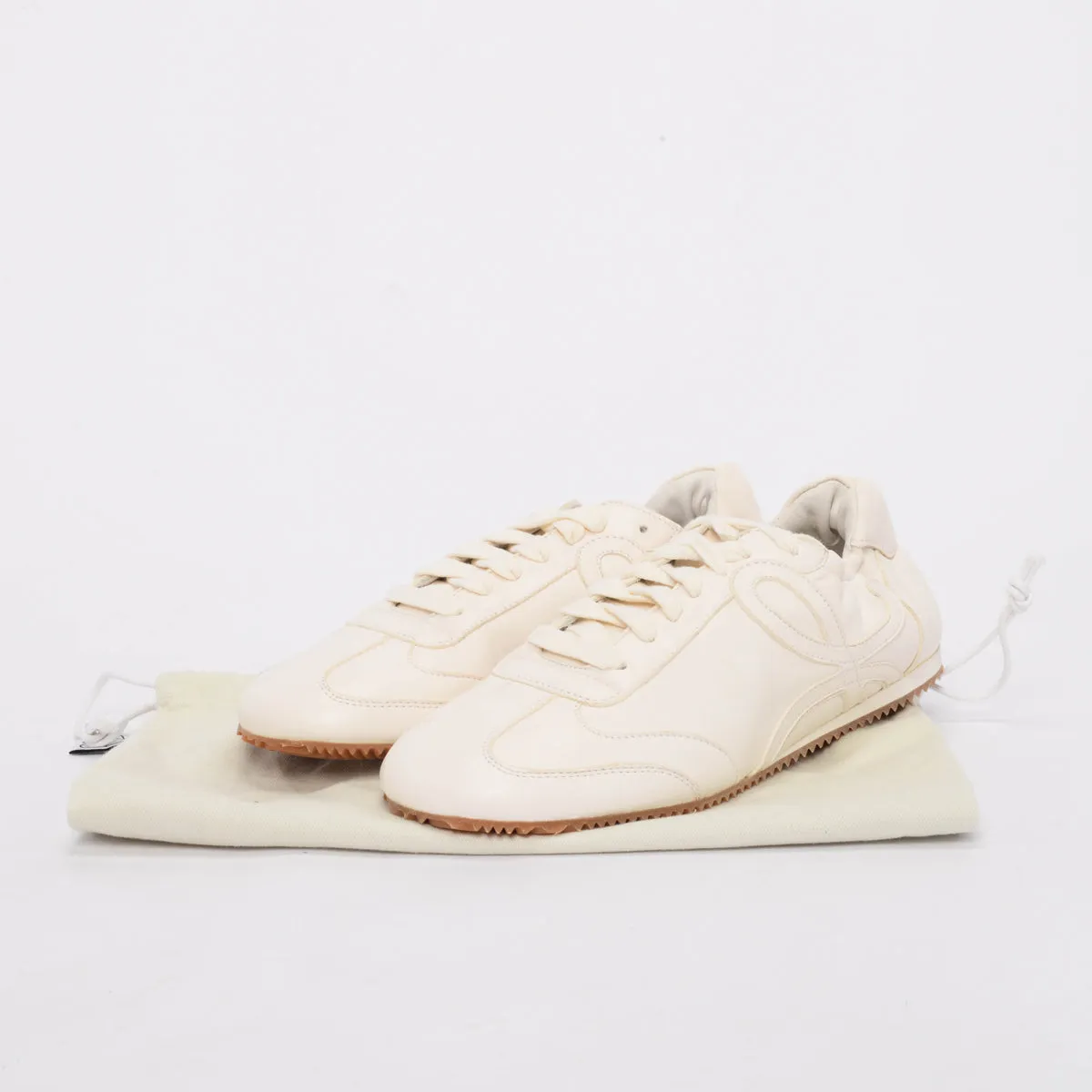 Loewe Off White Leather Ballet Runner Sneakers 39