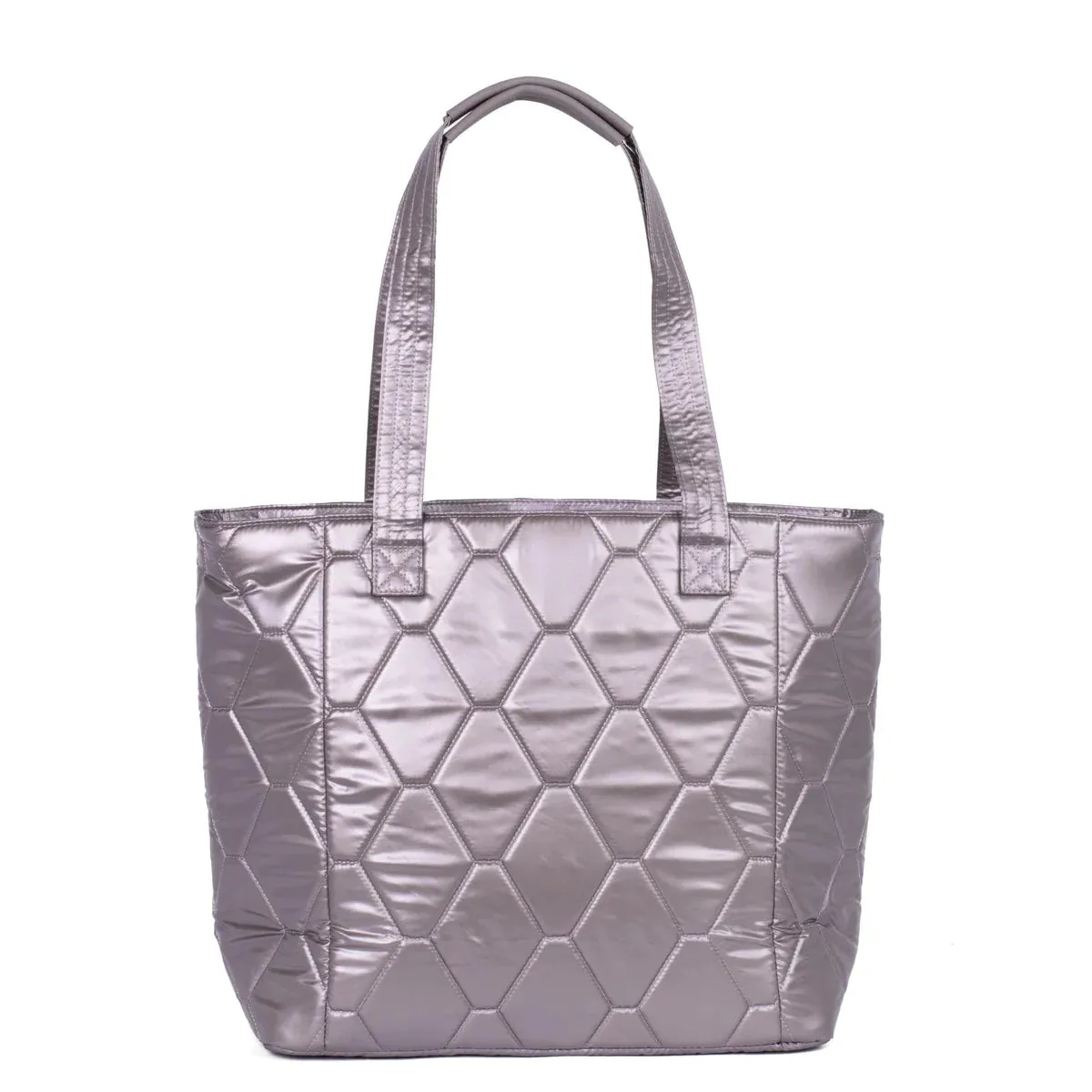 LUG Two-Step Tote Bag in Metallic Pearl