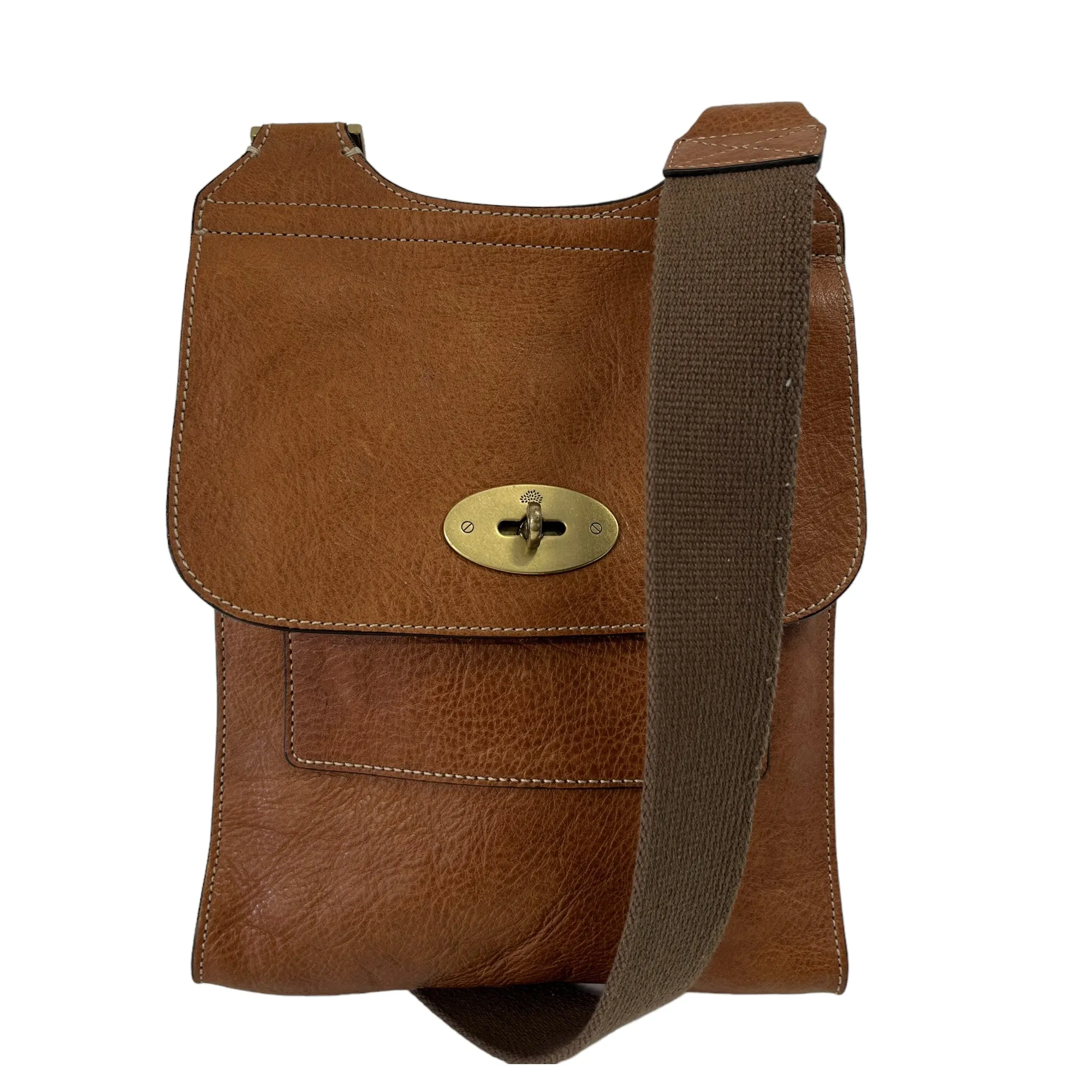 Men's Antony Grained Messenger Bag Brown