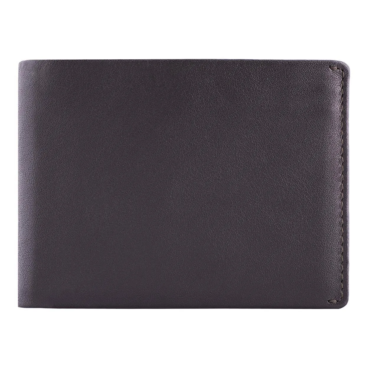 Men's Leather Wallet Slim 2 ID Windows Black or Brown