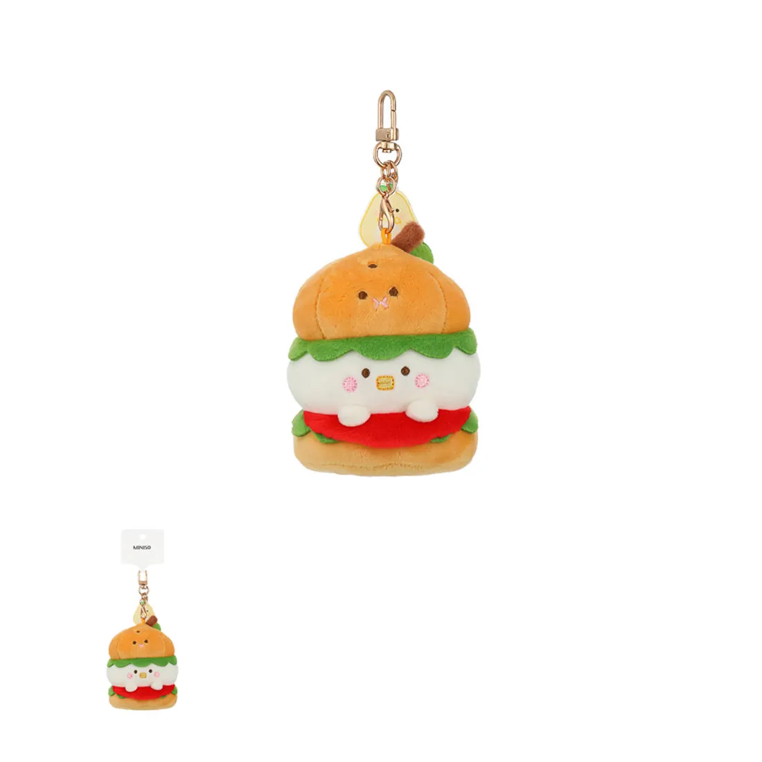 MINISO Yummy Yummy Series Plush Bag Charm (Pear Hamburger)