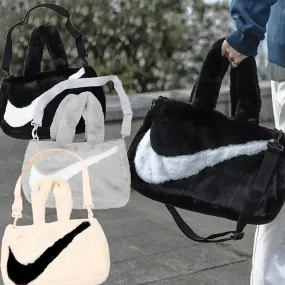 Nike Sportswear Faux Fur Tote Bag [DQ5804] [FB3050]