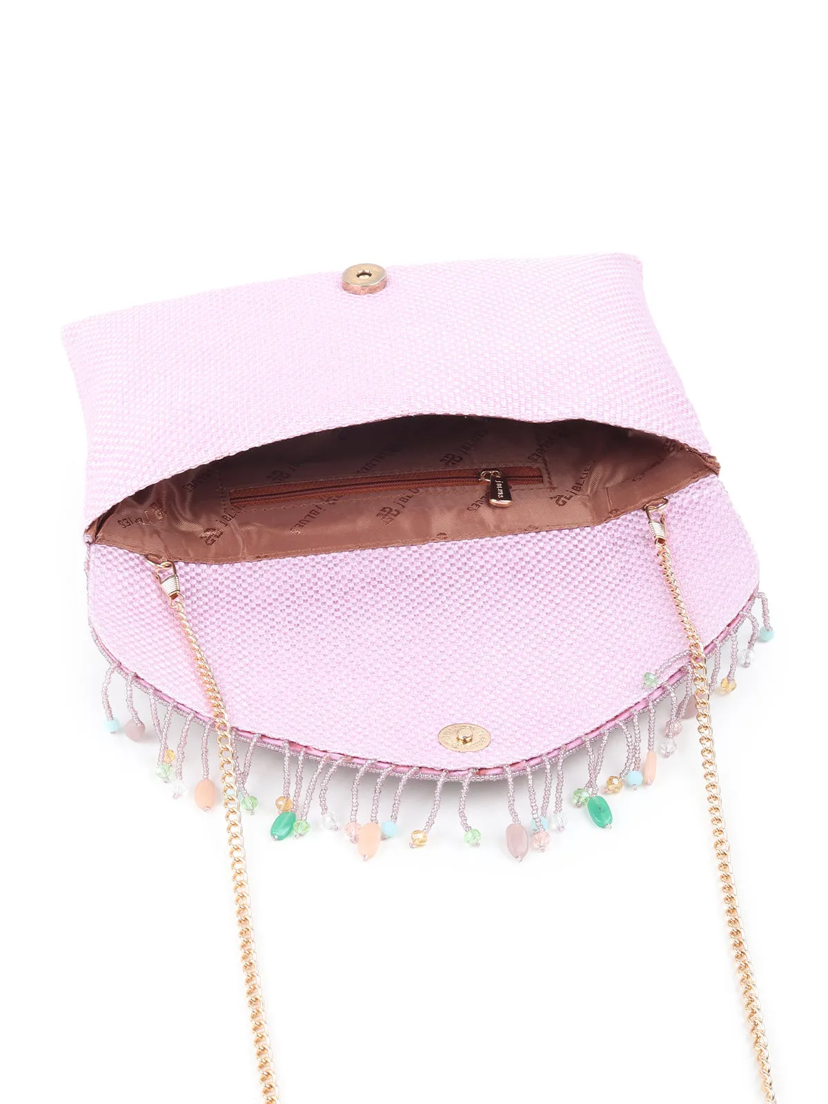 Odette Lilac Embroidered Sling Bag for Women