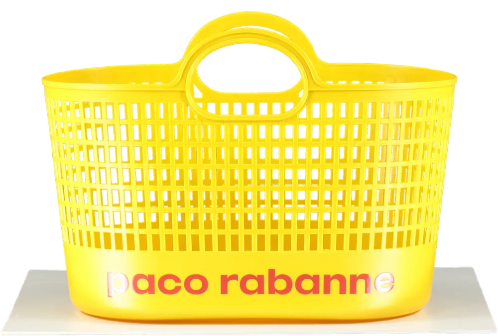 Paco Rabanne Yellow Plastic Basket Bag