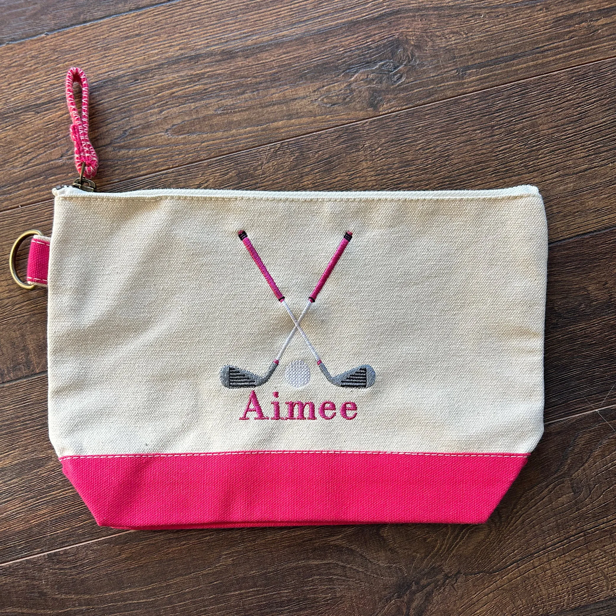 Personalized Golf Things Canvas Pouch