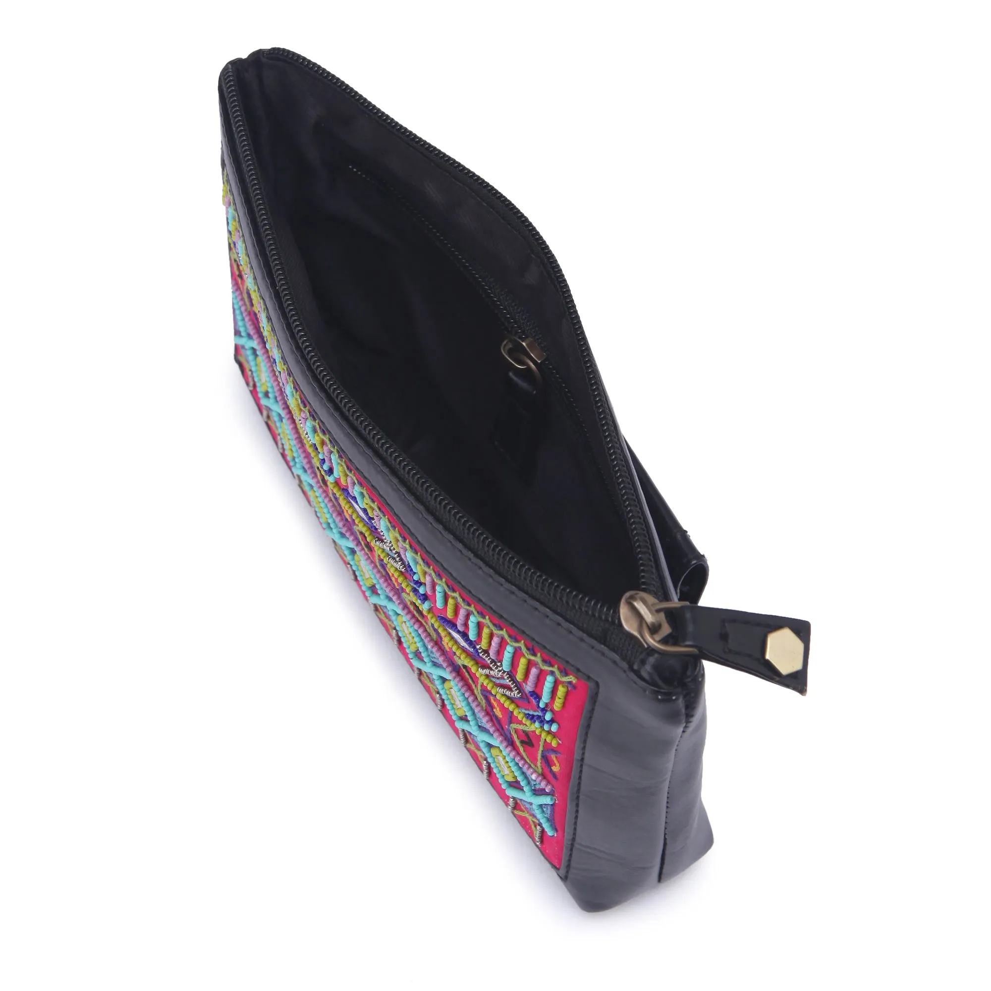 Pink Dhaka hand embroidered waist Belt Bag for women