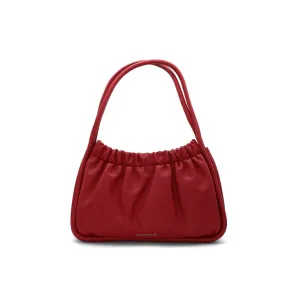 Pleaties Shoulder (L) Women's Bag - Red