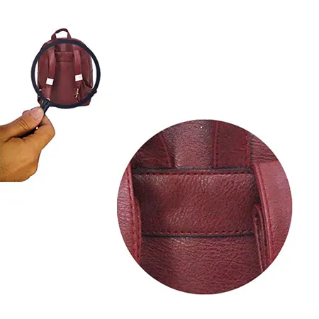 Red NGIL Faux Leather Mini Backpack