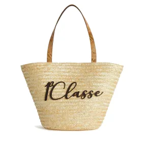 Shopping Bag Media 1A Classe Alviero Martini linea Island Bag in Paglia con Inserti Neri LA61