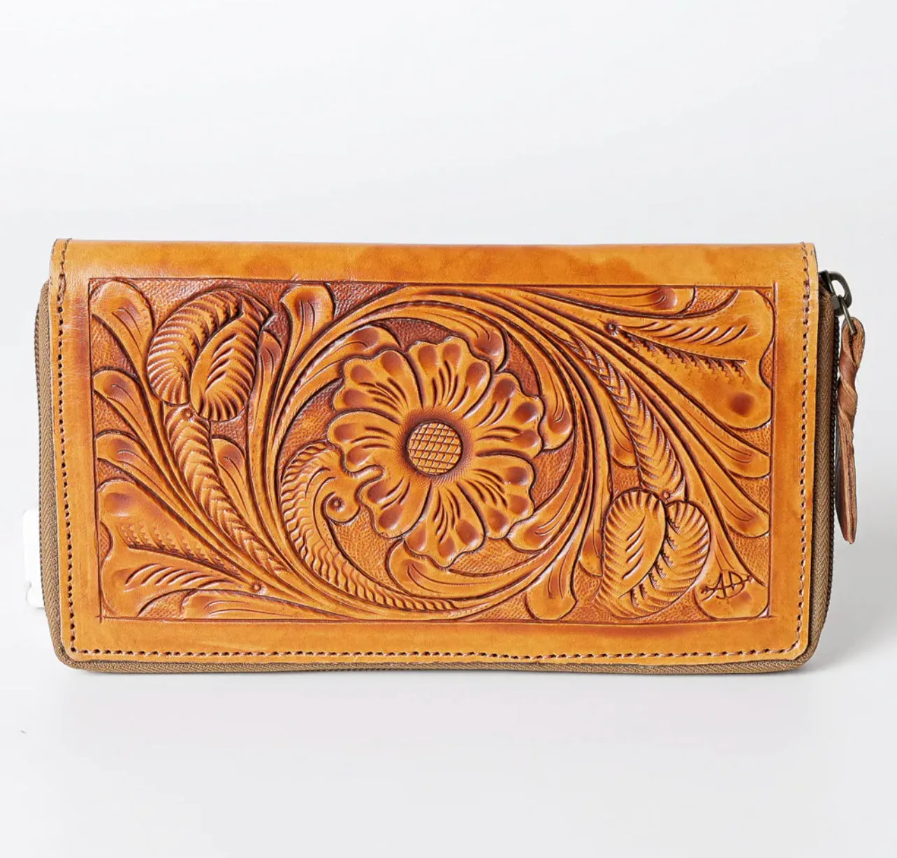 Sunflower Tooled Wallet