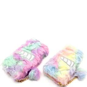 Unicorn Zip A Round Fur Wallet