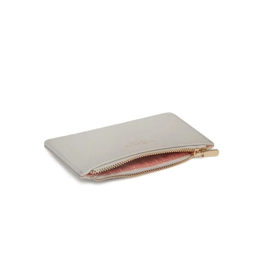 Willow Vegan Leather Coin and Card Holder | Grey