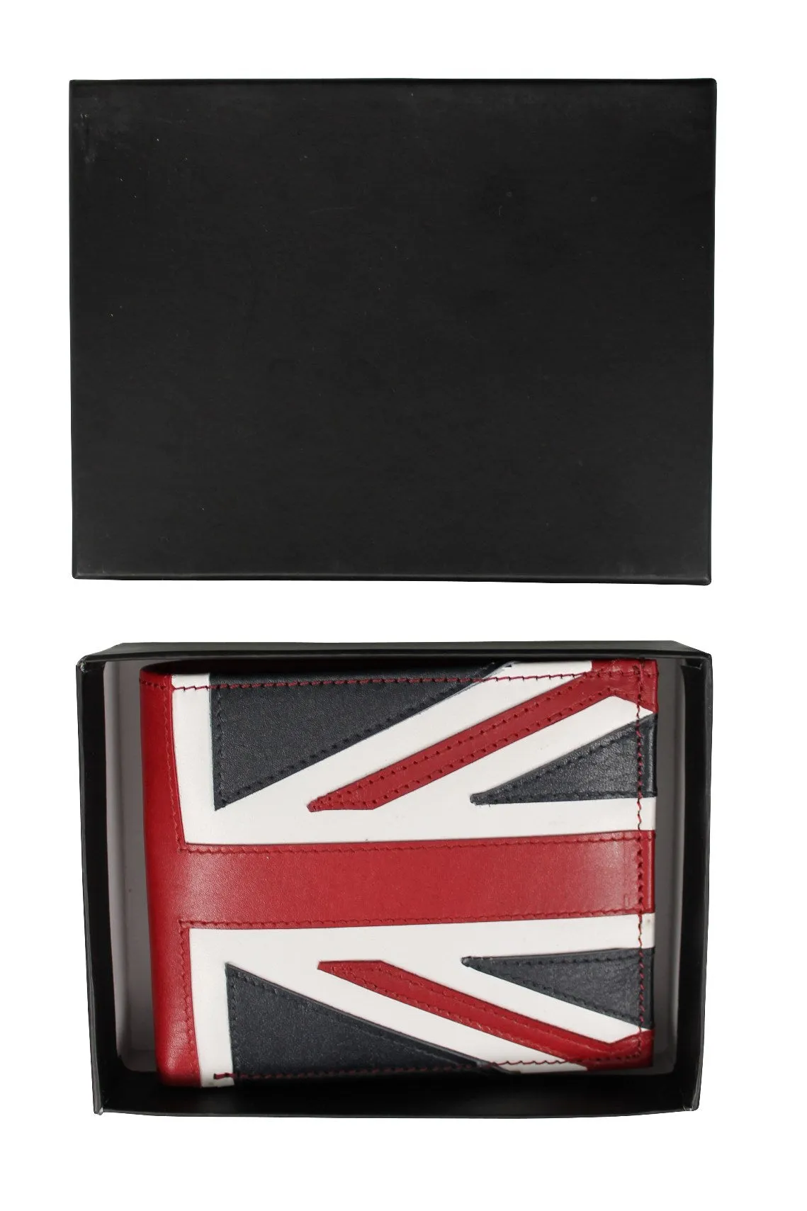 Xact Mens Quality Leather Union Jack Mod Retro Wallet with Coin Pocket - Gift Boxed